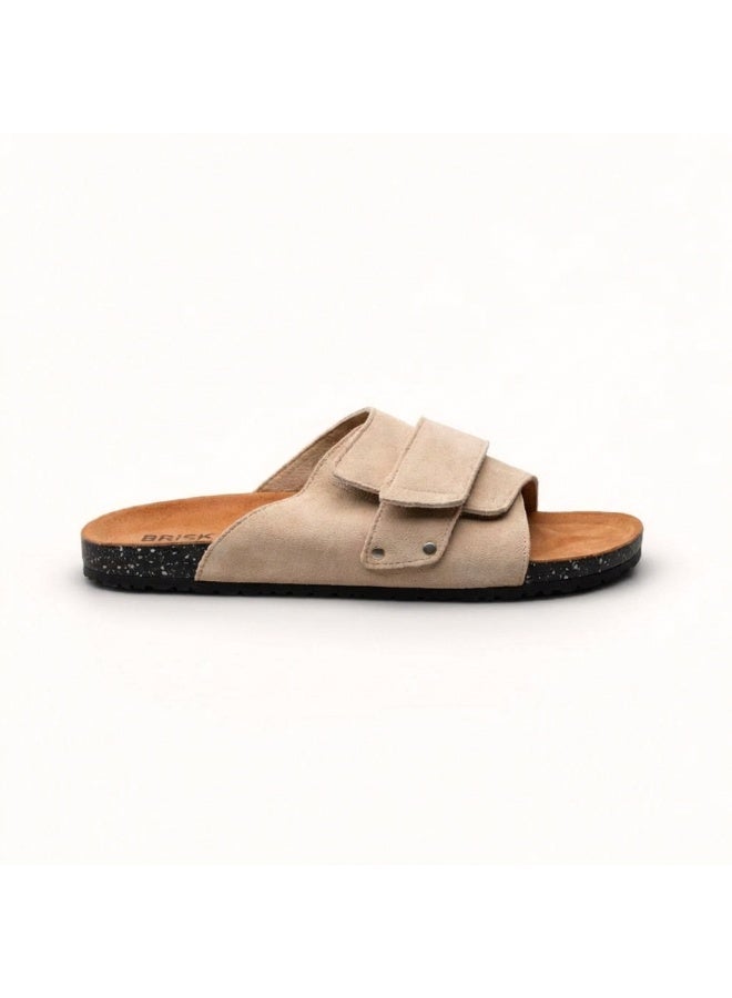 Stylish men's slippers with a modern and comfortable design – genuine leather and non-slip orthopedic sole, available in various sizes and colors. - Image 2
